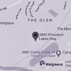Google map showing Atlanta office location